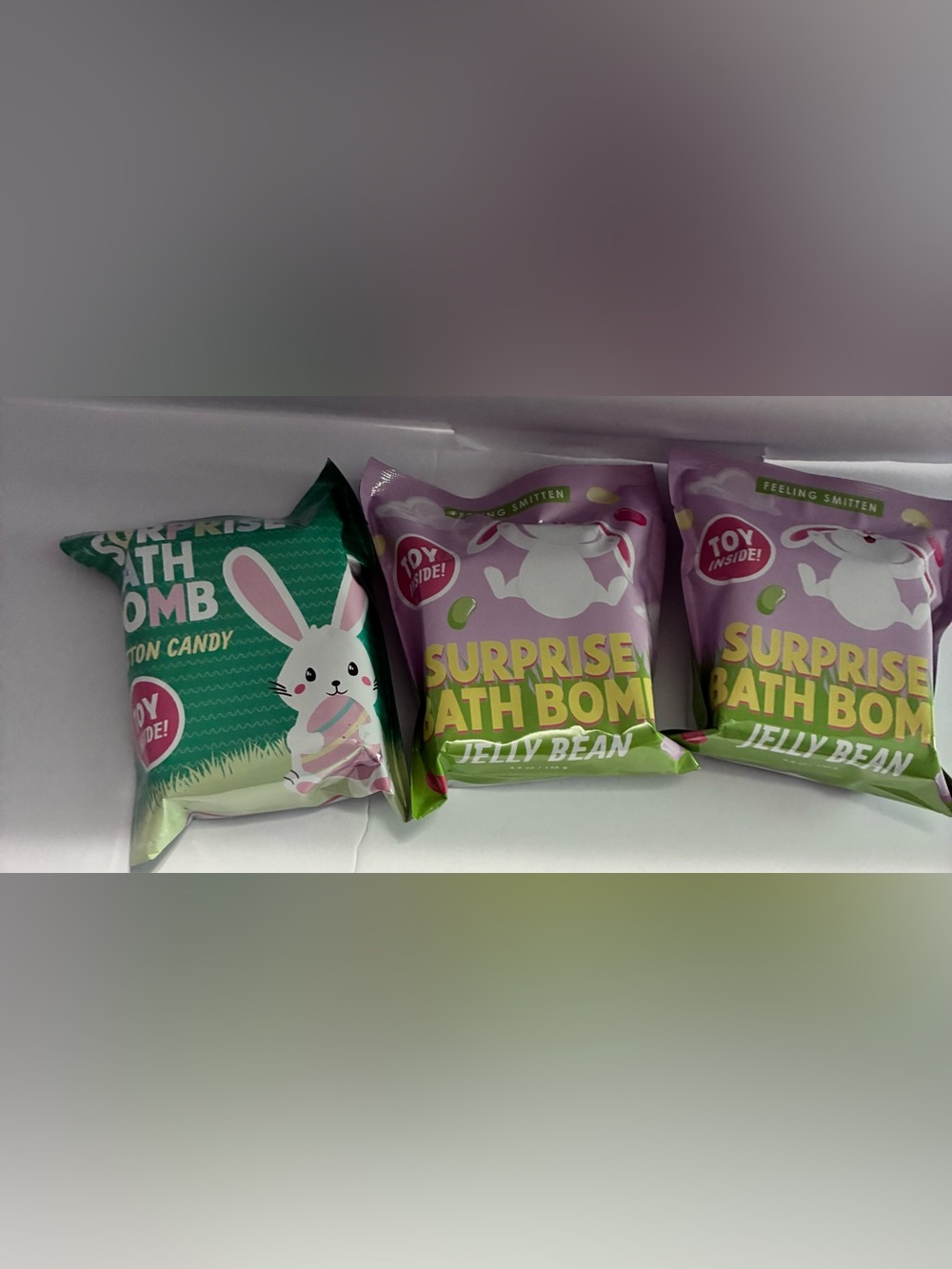Feeling Smitten Easter Surprise Bath Bombs Set of 3 NEW / SEALED Toy Inside
